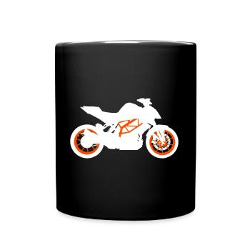 Motorrad Biker Passion Motorrad - Tasse einfarbig - Schwarz - Vorne