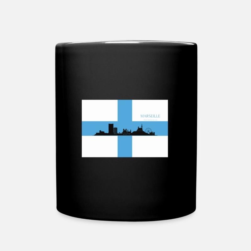 Marseille flag by French du Sud - Mug uni - noir