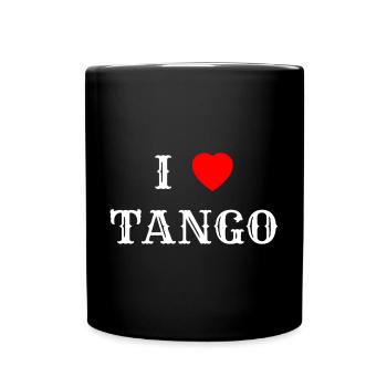 Ich liebe Tango - Tasse einfarbig - Schwarz - Vorne