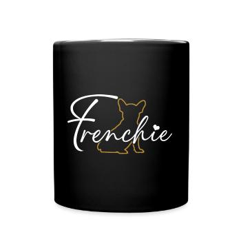 Police décorative Frenchie Bouledogue Français - Mug uni - noir - Devant