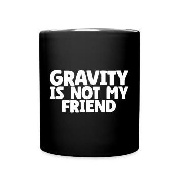 Gravity Injury Broken Bone Fail Post Surgery Gag - Full Colour Mug - black - Front