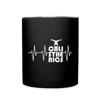 Herzschlag Handstand Puls Calisthenics Symbol icon - Tasse einfarbig - Schwarz - Vorne