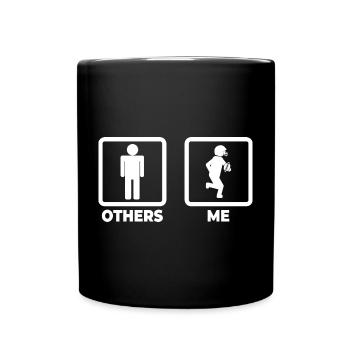 American Football Stick Figure - Full Colour Mug - black - Front