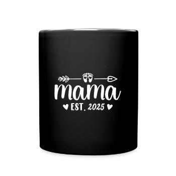 Geschenkidee für Muttertag Mama 2025 - Tasse einfarbig - Schwarz - Vorne