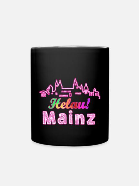 helau mainz,helau,mainz,karneval,skyline - Tasse einfarbig - Schwarz