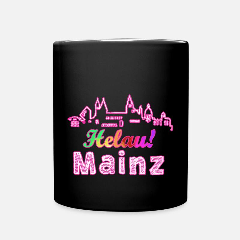 helau mainz,helau,mainz,karneval,skyline - Tasse einfarbig - Schwarz