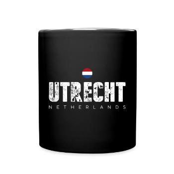 Utrecht Distressed City Letters - Full Colour Mug - black - Front