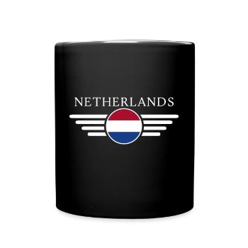 Niederlande T-Shirt: Kanäle, Freiheit - Tasse einfarbig - Schwarz - Vorne