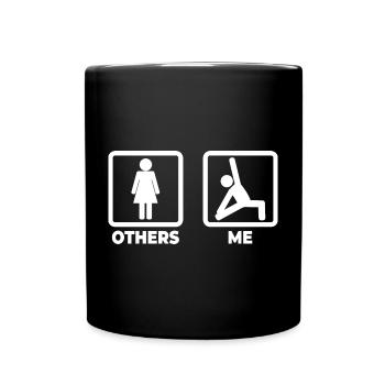 Yoga Stick Figures - Full Colour Mug - black - Front