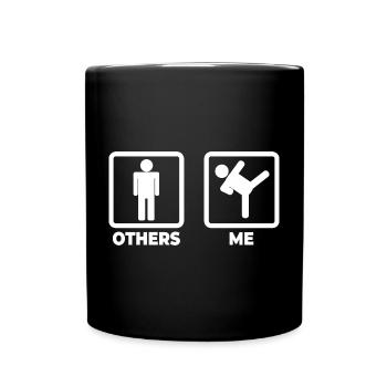 Karate Stick Figure - Full Colour Mug - black - Front