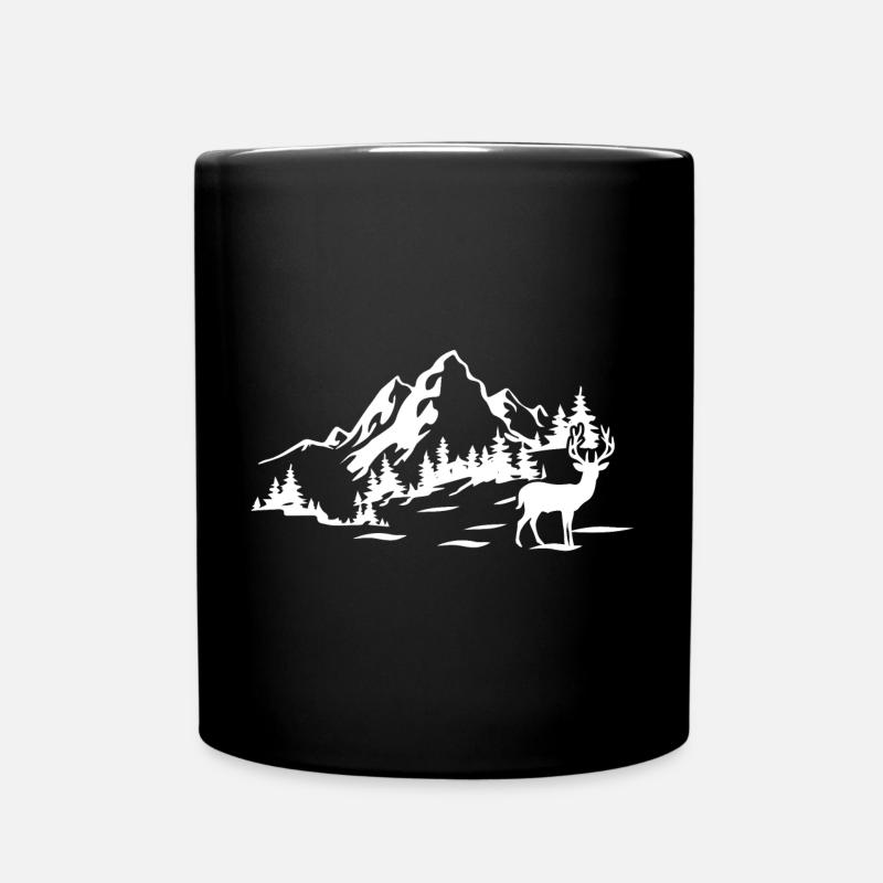 Gebirge - Tasse einfarbig - Schwarz
