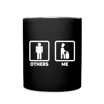 Chef Stick Figure - Full Colour Mug - black - Front