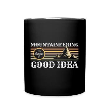 Klettern Felsen Sportklettern Alpen - Tasse einfarbig - Schwarz - Vorne