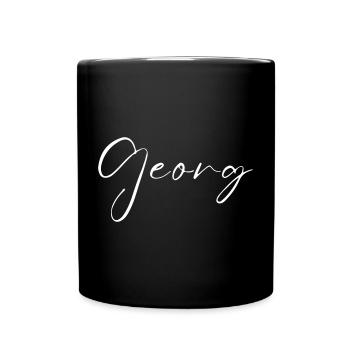 Georg Name T-Shirt Gift for Men - Full Colour Mug - black - Front