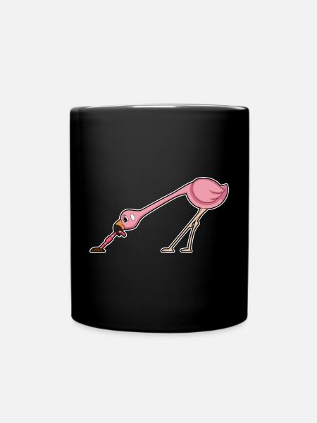 Flamingo Wurm - Tasse einfarbig - Schwarz