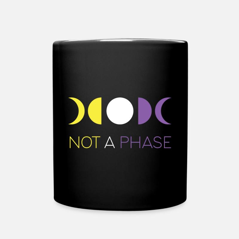 Mois de la fierté LGBTQ - Pas une phase - Non-binaire - Mug uni - noir