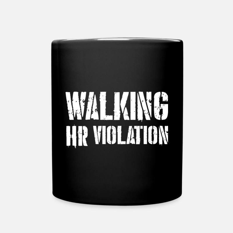 Walking HR Violation - Full Colour Mug - black