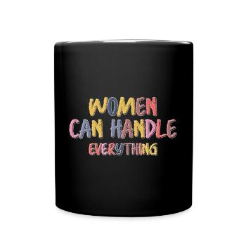 Frau Feminismus Feiertag Stark - Tasse einfarbig - Schwarz - Vorne