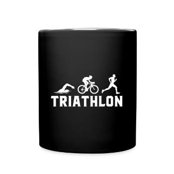Triathlon - Tasse einfarbig - Schwarz - Vorne