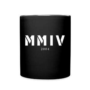 Römische Zahl Geburtsjahr Made in 2004 - Tasse einfarbig - Schwarz - Vorne
