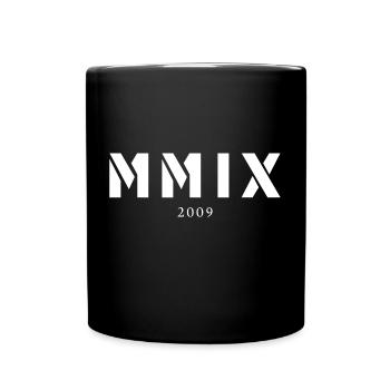 Chiffre romain année de naissance Fabriqué en 2009 - Mug uni - noir - Devant