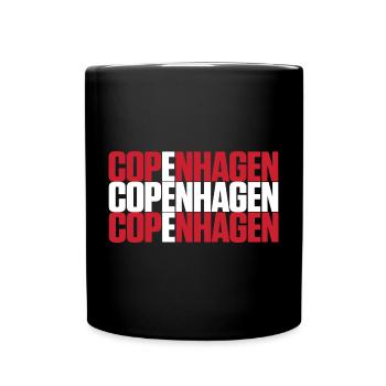 Copenhagen Dänemark Fahne - Tasse einfarbig - Schwarz - Vorne