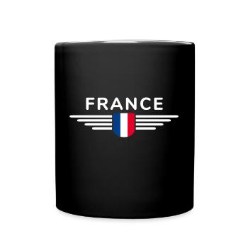 I Love France Elegance Style Design Outfits - Full Colour Mug - black - Front