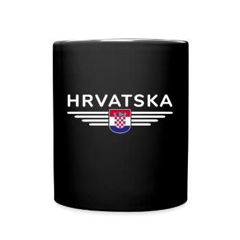 J’aime la Croatie, T-shirt design de style élégance - Mug uni - noir - Devant