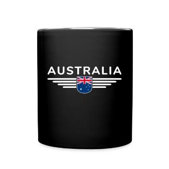 Ich liebe Australien Outfit T-Shirt Design - Tasse einfarbig - Schwarz - Vorne