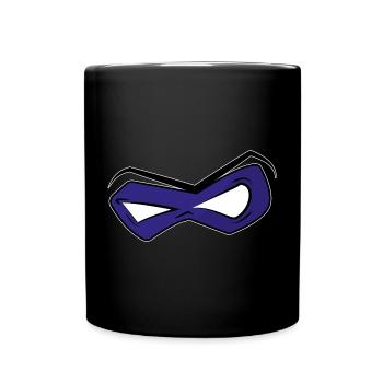 Masque Bleu Intense - Mug uni - noir - Devant