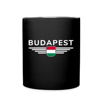 Budapest Hungary Fan, Outfit T Shirt Design - Full Colour Mug - black - Front