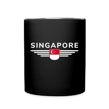 Singapore Fan Outfit Design T Shirt - Full Colour Mug - black - Front