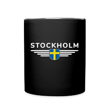 Stockholm T-Shirt for Fans and Travelers - Full Colour Mug - black - Front