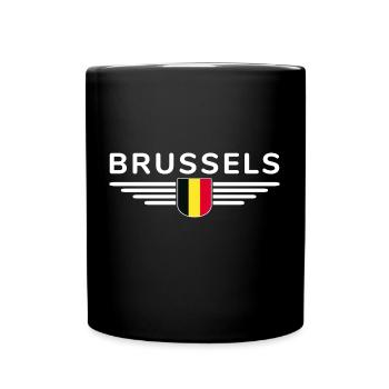 Brussels T-shirt for fans and lovers - Full Colour Mug - black - Front
