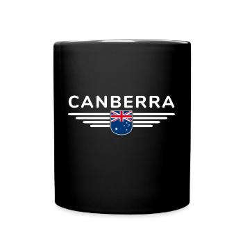Canberra Australien T-Shirt für Fans und Liebhaber - Tasse einfarbig - Schwarz - Vorne