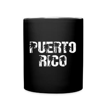 Puerto Rico Palm Trees - Full Colour Mug - black - Front