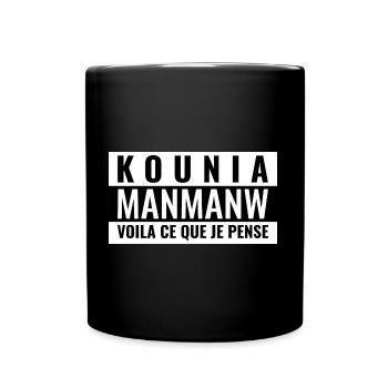 Kounia Manmanw noir et blanc - Mug uni - noir - Devant