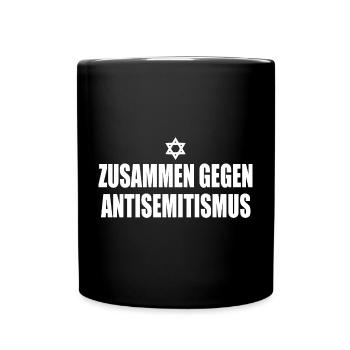 zusammen gegen antisemitismus - Tasse einfarbig - Schwarz - Vorne