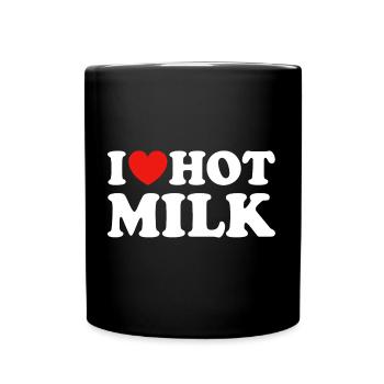 I love hot Milk - Full Colour Mug - black - Front