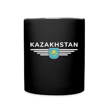 Kazakhstan Design – Steppe et tradition - Mug uni - noir - Devant