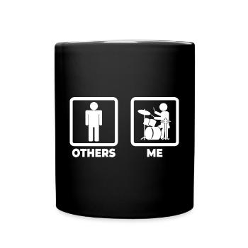 Figurine de bâton de batteur - Mug uni - noir - Devant