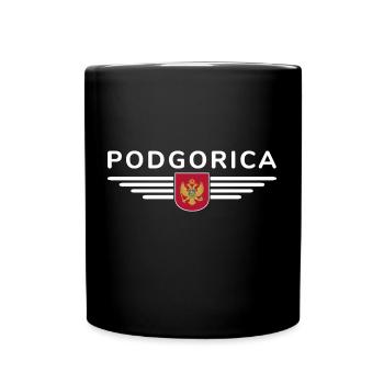 Podgorica Design – Hauptstadt-Moment - Tasse einfarbig - Schwarz - Vorne