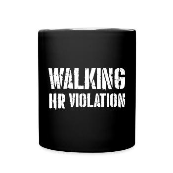 walking hr violation - Full Colour Mug - black - Front