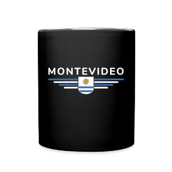 Montevideo Design – Für Fans & Reisende - Tasse einfarbig - Schwarz - Vorne