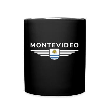 Montevideo Design – Für Fans & Reisende - Tasse einfarbig - Schwarz - Vorne