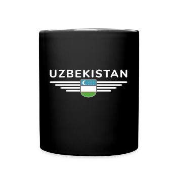 Usbekistan T-Shirt – Stolz und Kultur - Tasse einfarbig - Schwarz - Vorne