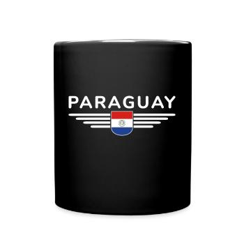 Paraguay Fan T-Shirt - Tasse einfarbig - Schwarz - Vorne