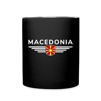 Mazedonien T-Shirt Design für Fans - Tasse einfarbig - Schwarz - Vorne