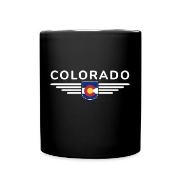 Colorado Fan T-Shirt – Mountains & Adventure - Full Colour Mug - black - Front
