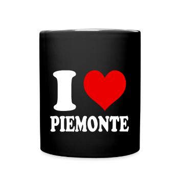 J’aime Région du Piémont Italie Ville Coeur Drôle - Mug uni - noir - Devant